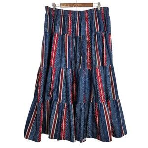 Ozark Mountain Jean Company 3 Tier Ruffle Skirt Elastic Waist Size 24W Western